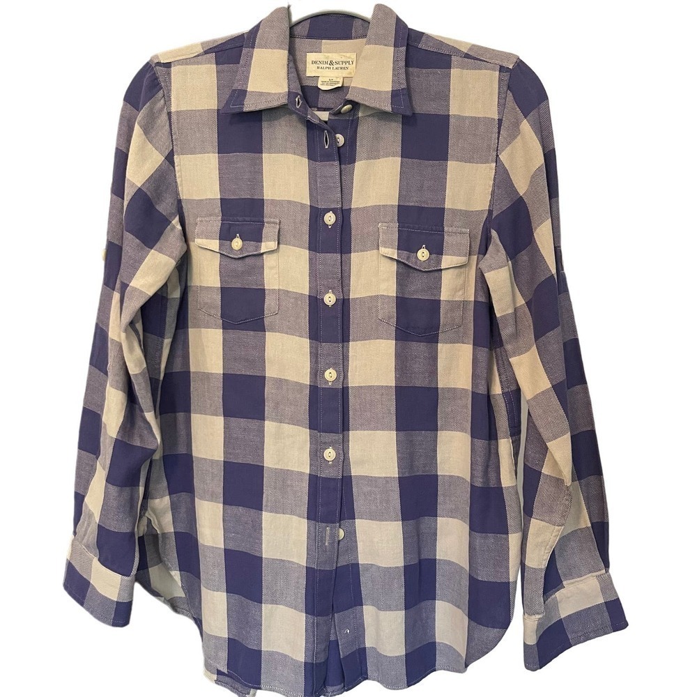 Denim & Supply Ralph Lauren Women's Cotton Plaid Shirt Size Small